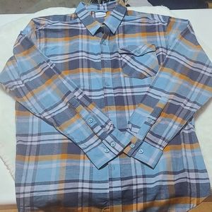 Columbia Men's Long Sleeve Button Down Flannel Shirt Size Large
